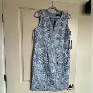 Brand new authentic Karl Lagerfeld blue patterned dress